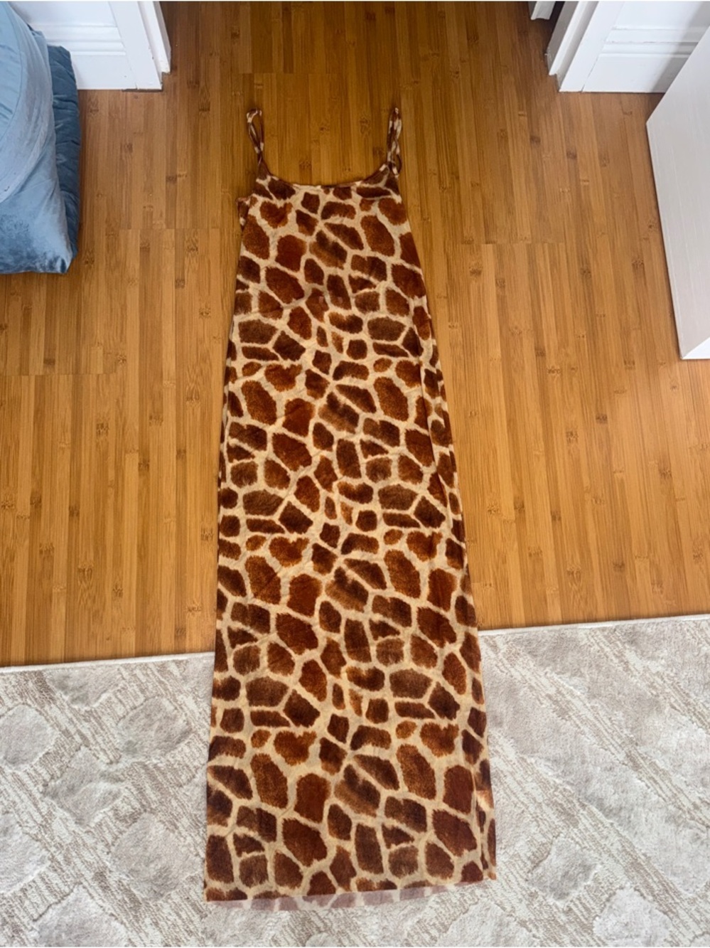 WeWoreWhat Giraffe Print Maxi Dress in Brown and Cream